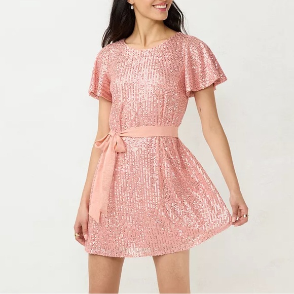 LC Pink Sequin Dress - Picture 9 of 10